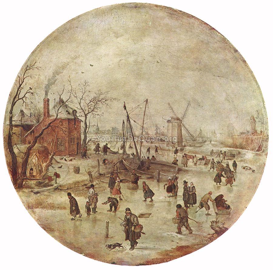 Winter Landscape With Skaters - 亨德里克·艾弗坎普